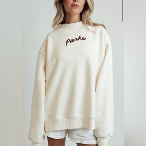 Parke oversized Miami Resort mock neck sweatshirt